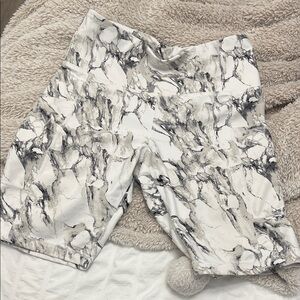 Marble Print Women's Shorts